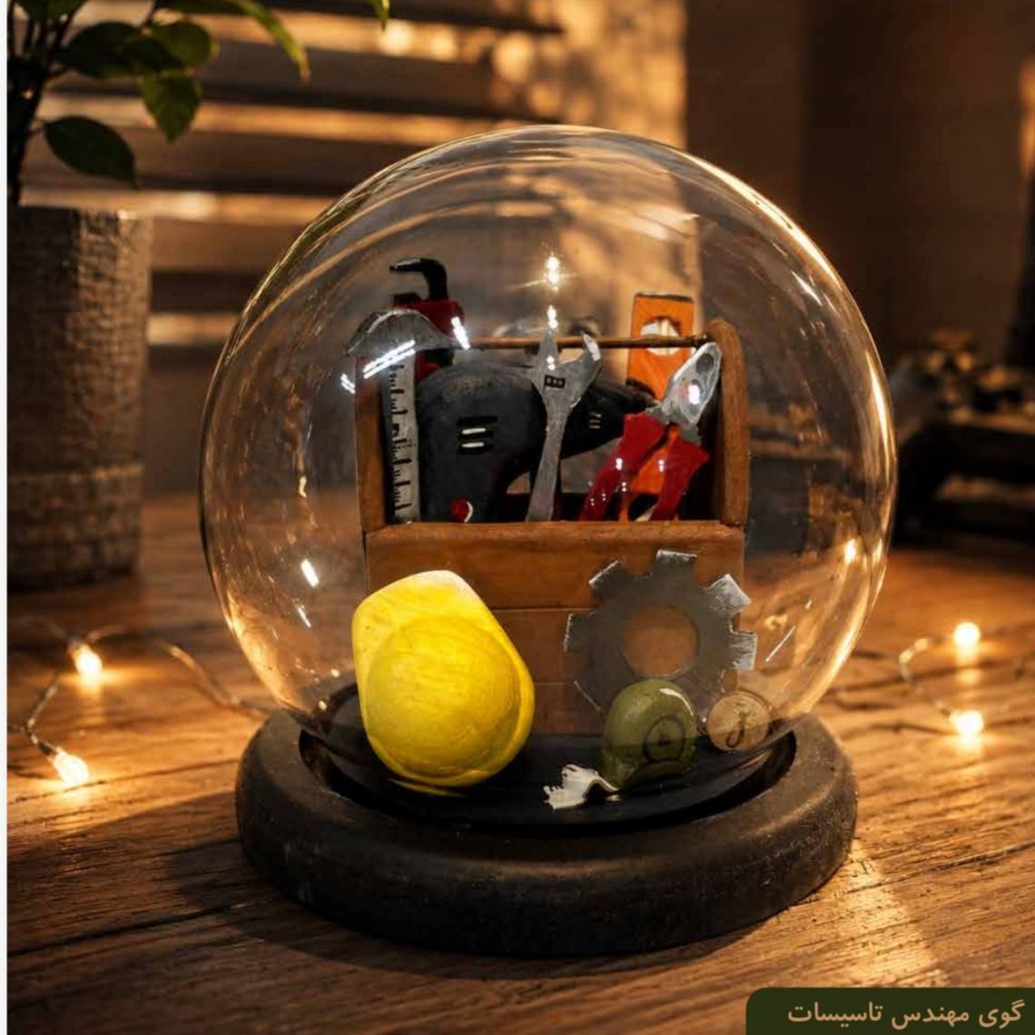 گوی شیشه ای مشاغل طرح مهندس تاسیسات